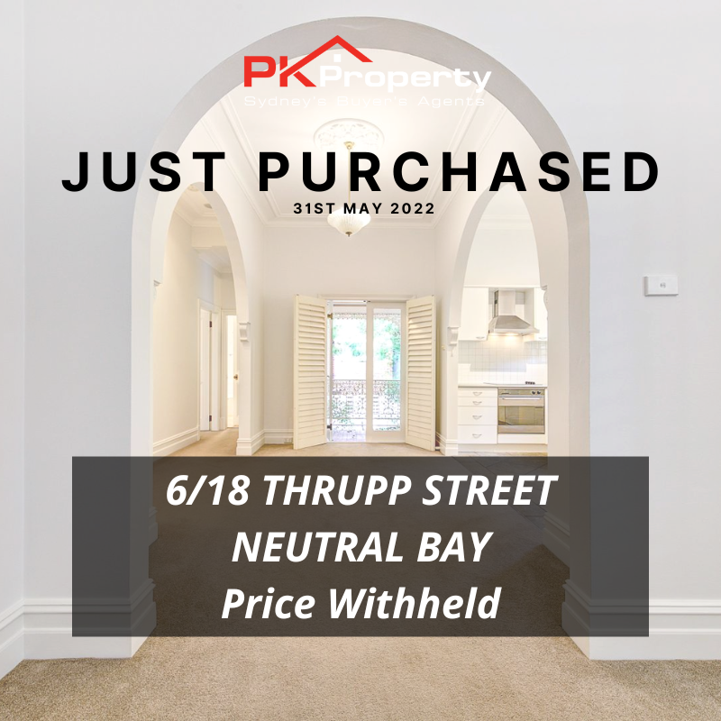 Image for post PK Property Purchased 6/18 Thrupp Street, Neutral Bay