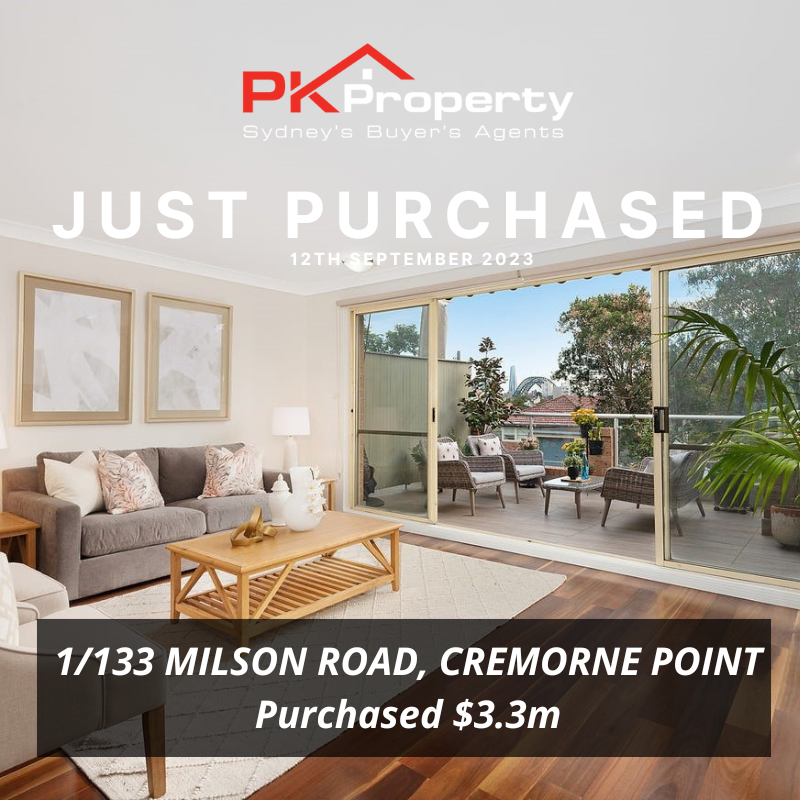 Image for post PK Property Just Purchased 1/133 Milson Road, Cremorne Point! 