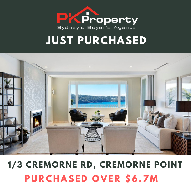 Image for post PK Property Just Purchased 1/3 Cremorne Road, Cremorne Point! 