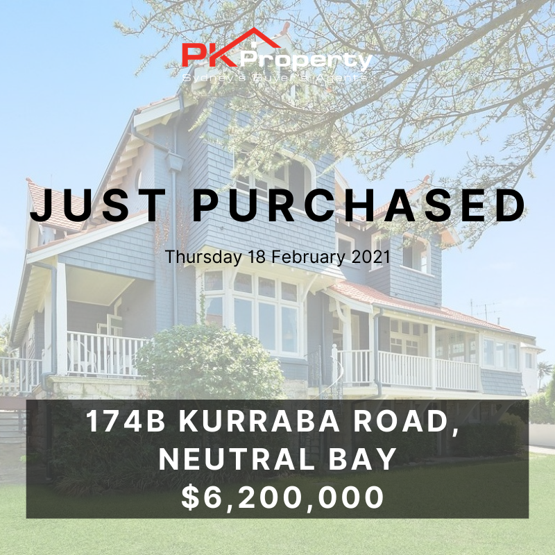 Image for post PK Property Just Purchased 174B Kurraba Road, Neutral Bay! 