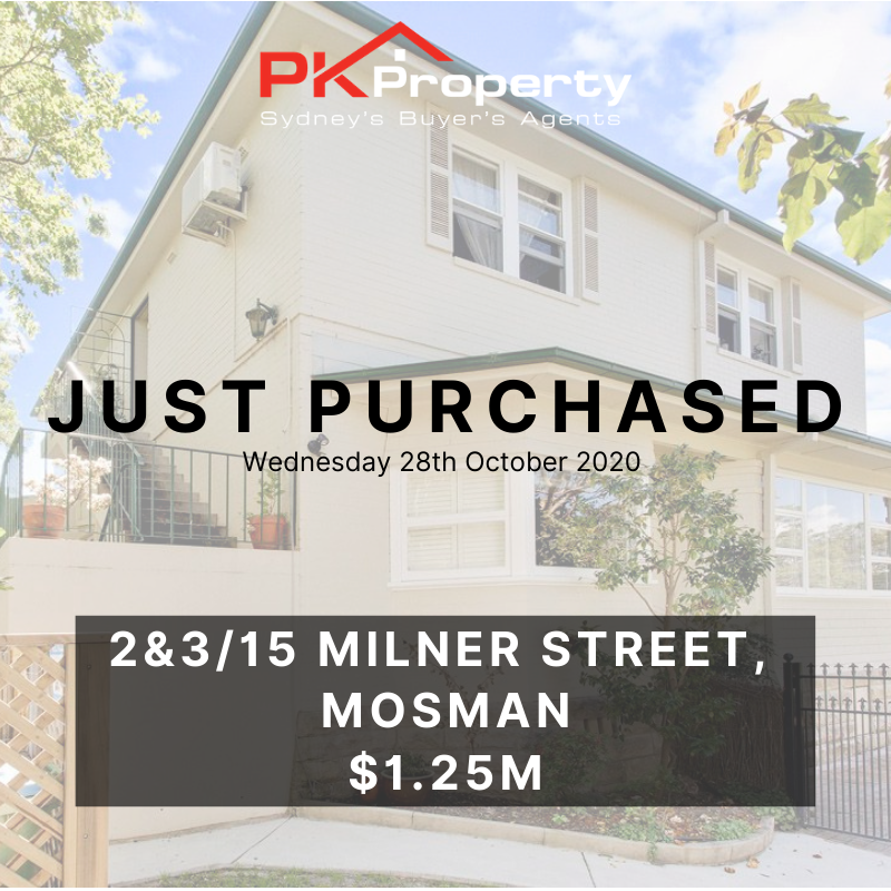 Image for post PK Property Just Purchased 2&3/15 Milner Street, Mosman!