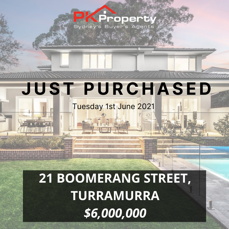 Image for post PK Property Just Purchased 21 Boomerang Street, Turramurra