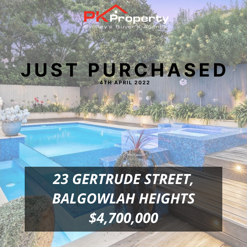 Image for post PK Property Just Purchased 23 Gertrude Street, Balgowlah Heights! 