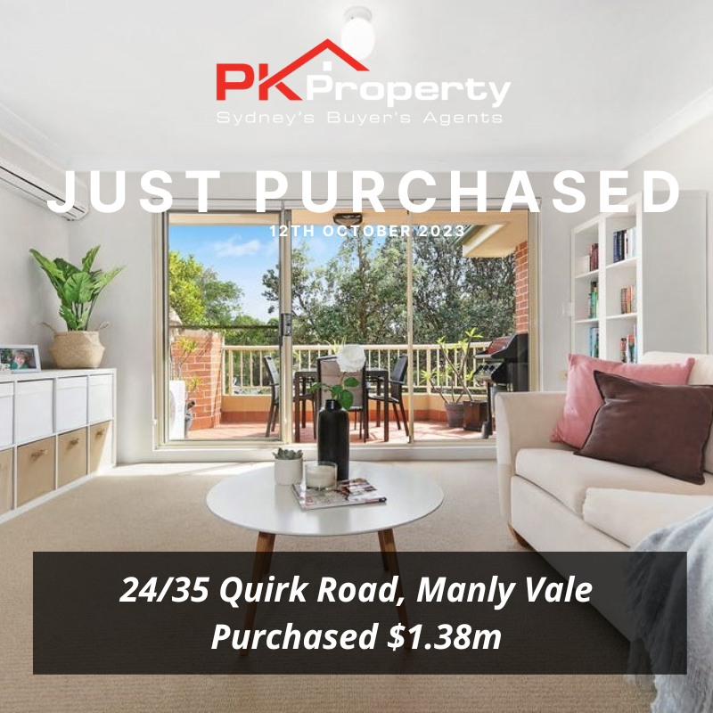 Image for post PK Property Just Purchased 24/35 Quirk Road, Manly Vale!