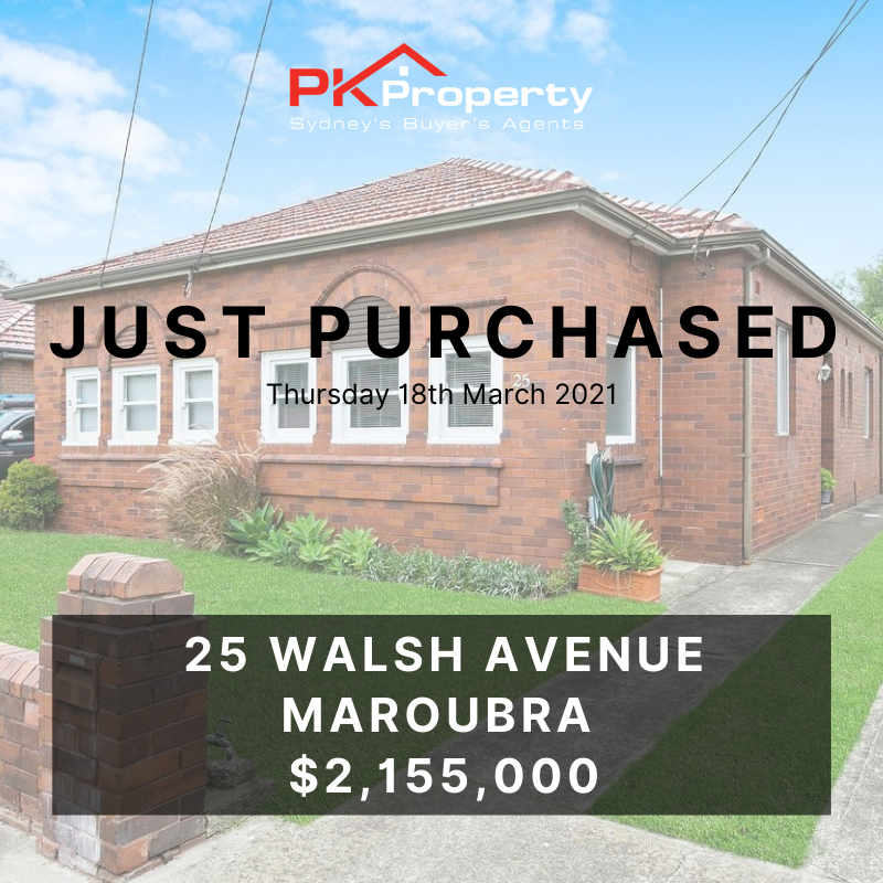 Image for post PK Property Just Purchased  25 Walsh Avenue, Maroubra 