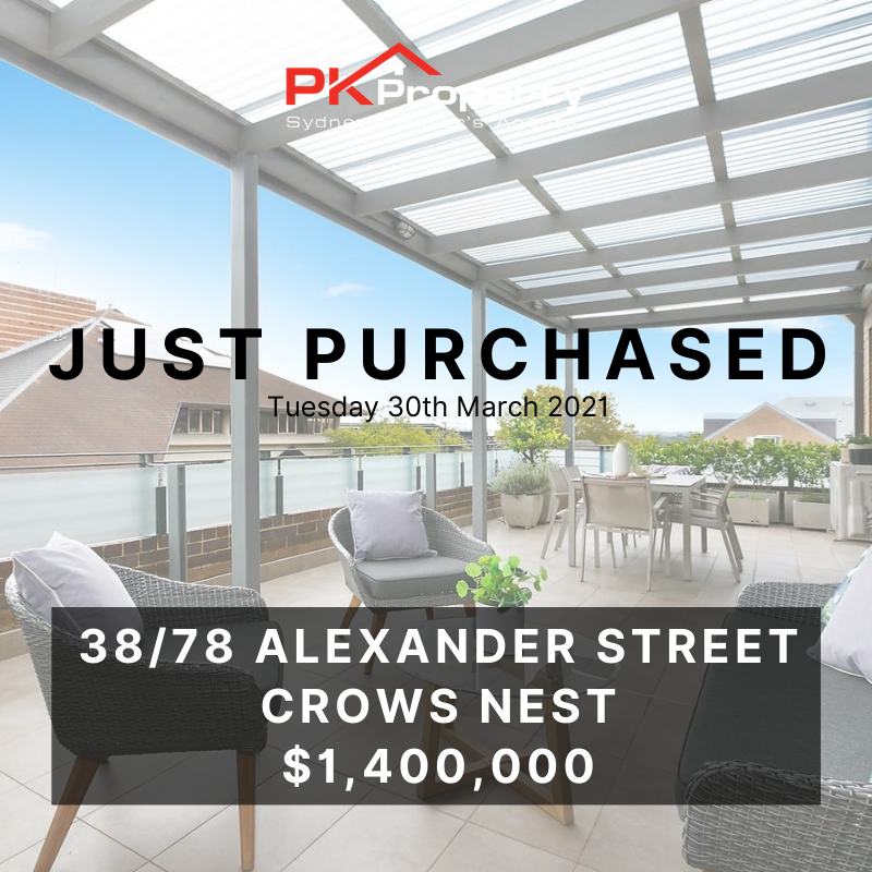 Image for post PK Property Just Purchased  38/78 Alexander Street, Crows Nest!