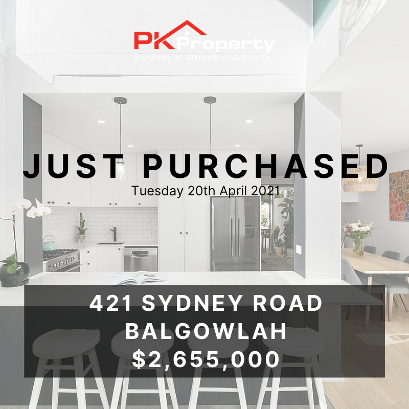 Image for post PK Property Just Purchased  421 Sydney Road, Balgowlah! 