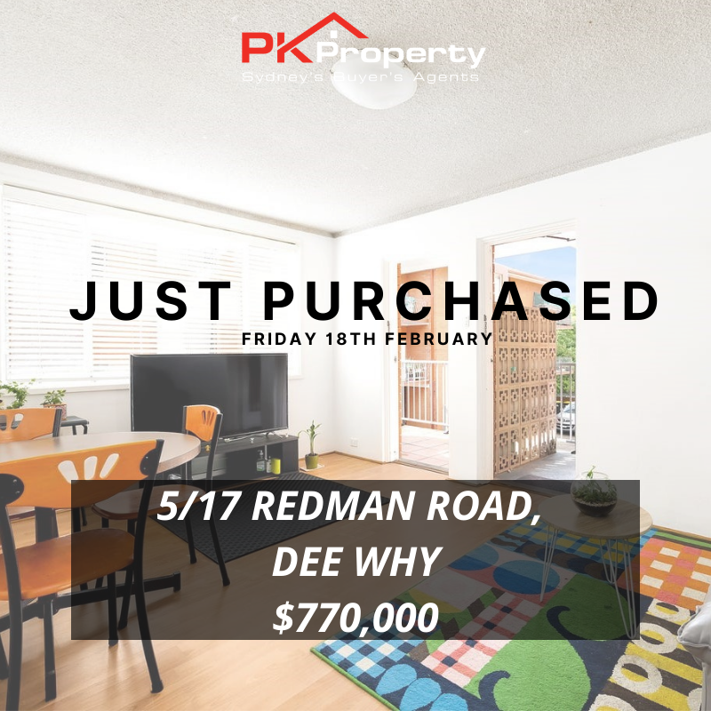 Image for post PK Property Just Purchased 5/17 Redman Road, Dee Why