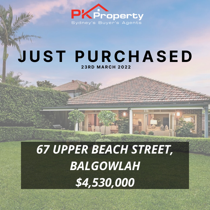 Image for post PK Property Just Purchased 67 Upper Beach Street, Balgowlah! 