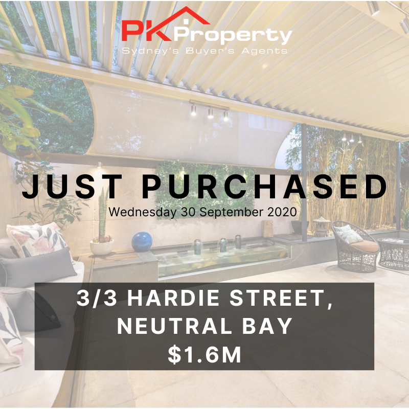 Image for post PK Property Just Purchased 3/3 Hardie Street, Neutral Bay!