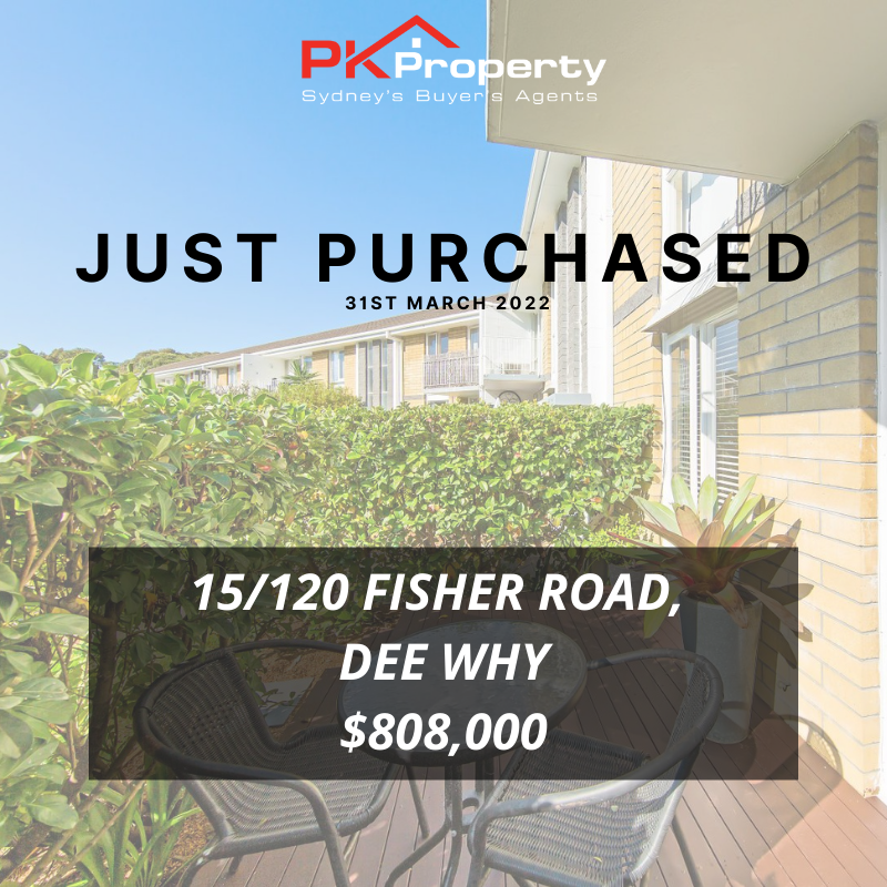 Image for post PK Property Just Purchased 15/120 Fisher Road, Dee Why 